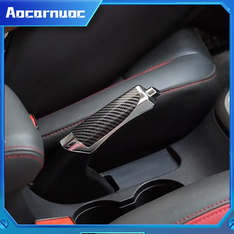 For Volkswagen Golf 3 4 5 6 7 MK4 MK5 MK6 Car Hand Brake Cover Handbrake Grip Protection Cover Carbon Fiber Interior Hand Brake