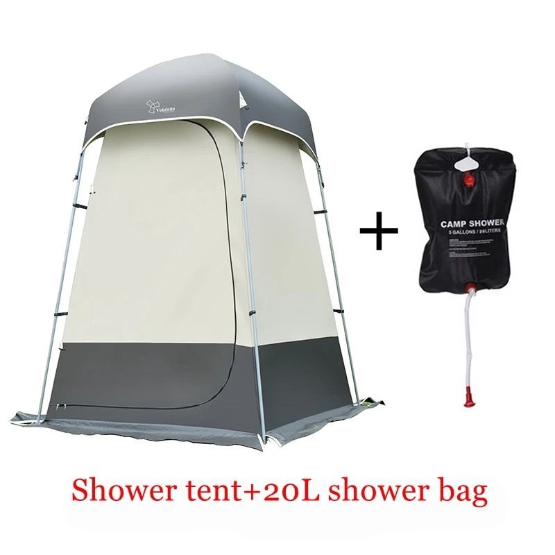 Vidalido Outdoor Strong Shower Tent Toilet Dressing Changing Room Movable WC Fishing Sunshade Multipurpose With Bottom PE Mat