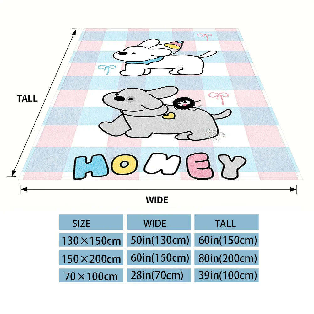 Grid Dogs Nap Blanket,Flannel Blanket,Suitable For Sofas,Beds,Cars,Rooms,Offices,Camping,Exquisite Gift Blankets