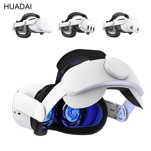 Imagen 1 del producto Accesorios de correa para la cabeza cómoda con diseño HUADAICompatible con Oculus/Meta Quest 2/3/ 3S, accesorios VR de repuesto Elite Strap