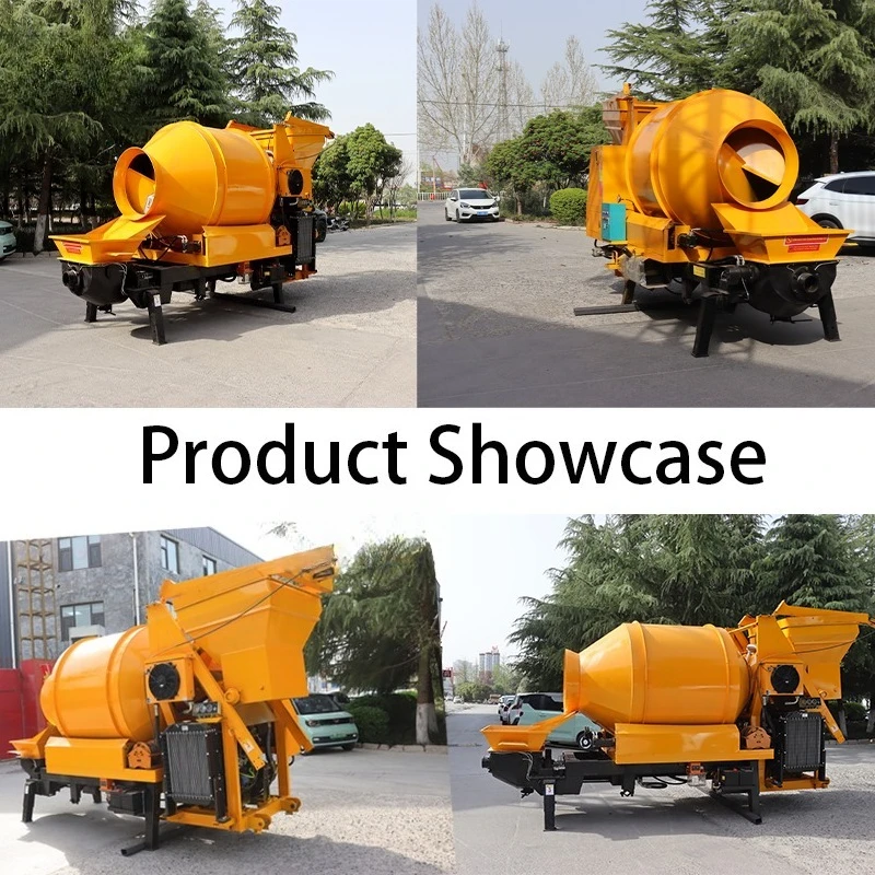 Customized High Strength Diesel Concrete Mixer And Concrete Pump Trailer Concrete Mixer With Pump