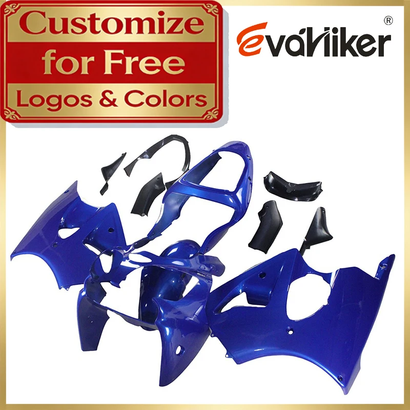 

Комплект обтекателей из АБС-пластика для Kawasaki ZX6R 2000-2001, синий, ZX636 00-01, индивидуальный цвет и графика, литье под давлением