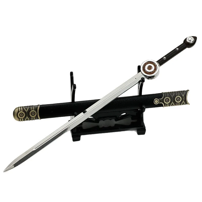 22 cm série de tv periféricos mu lang sol-lua espadas gêmeas armas modelo ornamentos de mesa colecionáveis presente criativo para amigo brinquedo