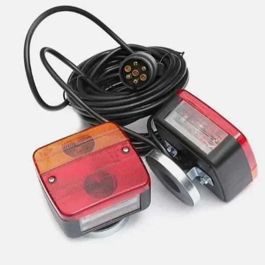 TM4011 Trailer tail light assembly with magnet, right light with license plate light, trailer truck, pure copper wire