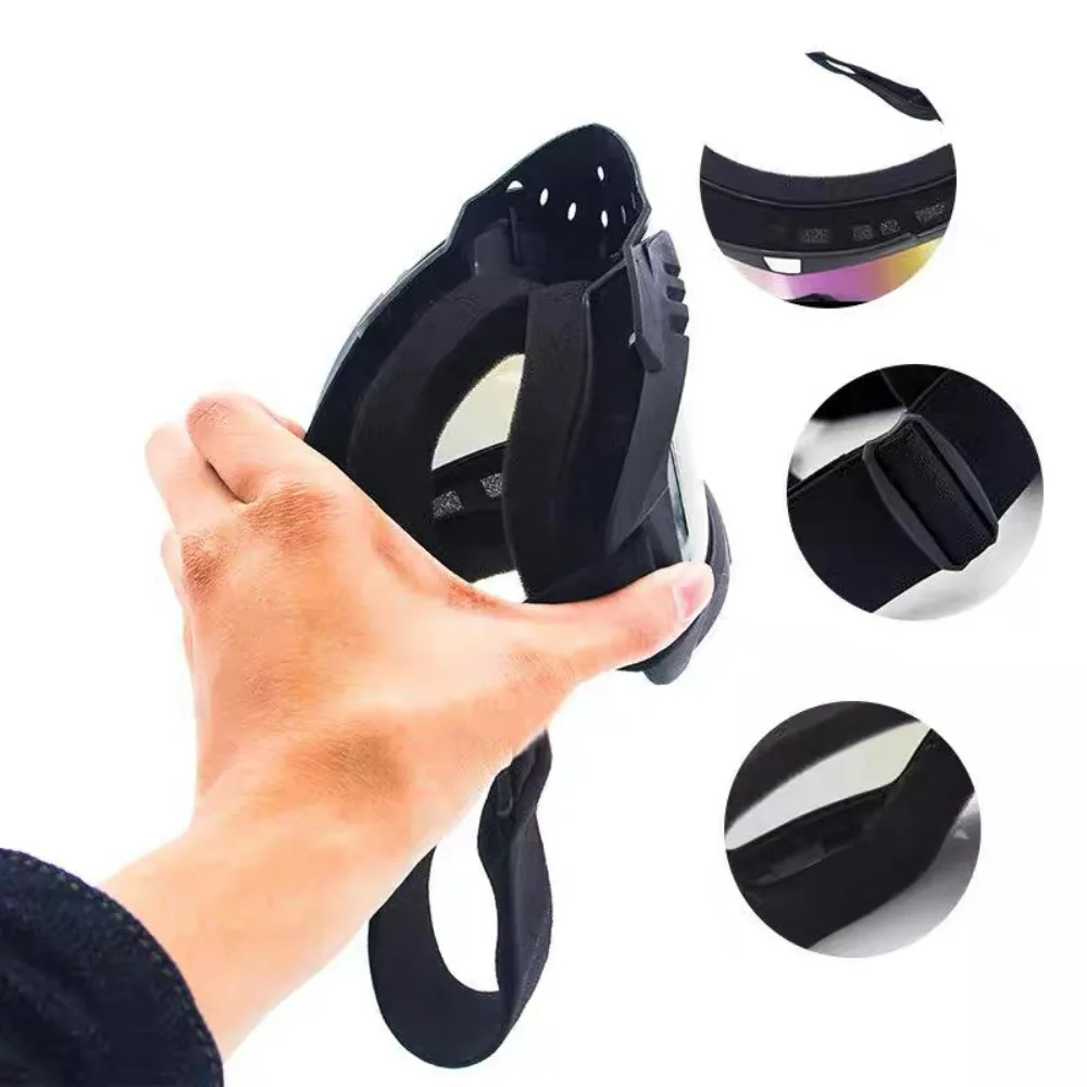 نظارات واقية للأنف مقاومة للرياح - نظارات هارلي للحماية من الشمس بنصف إطار لركوب الدراجات والرياضات على الطرق الوعرة والتزلج