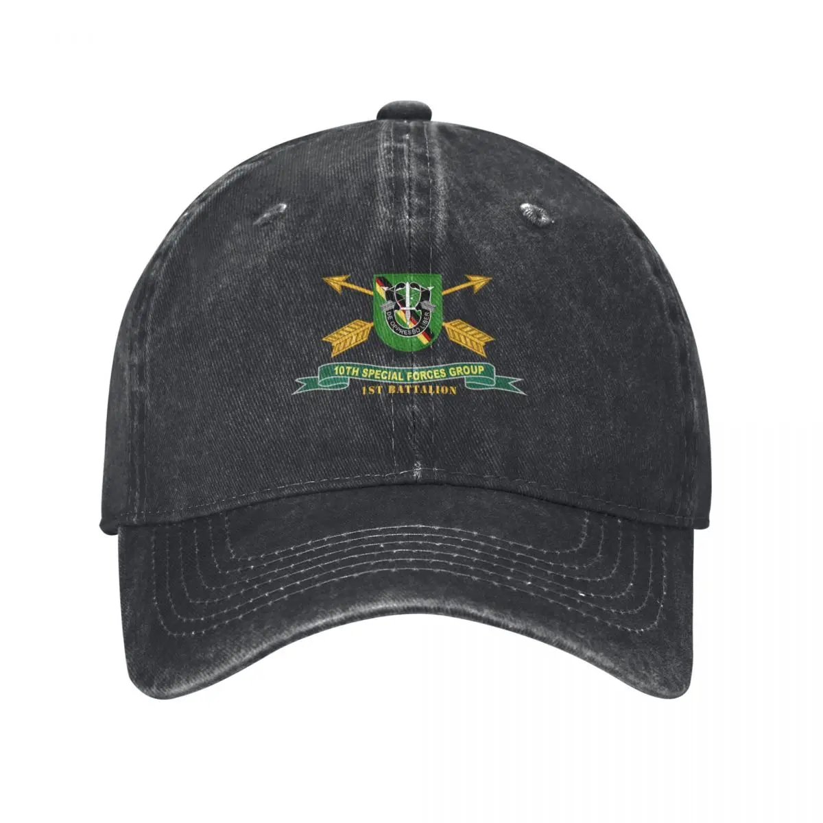 

Army - 1st Battalion, 10th Special Forces Group - Flash w Br - Ribbon X 300 Baseball Cap Visor Rugby Man Women's