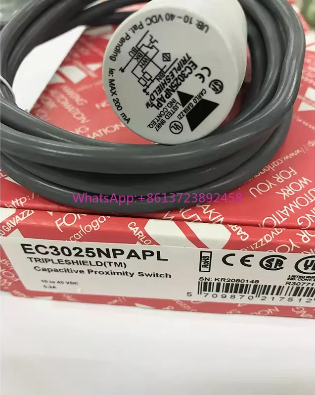 

Original CARLO GAVAZZI Capacitance Sensor EC3025NPAPL EC3025PPAPL CD50CNF10POC