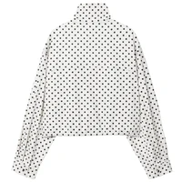 HXAO Polka Dot Bomber Jacket Women's Jackets Demi-Season Oversized Long Sleeve Top Outerwear Aviator Plus Size Zip Up Crop Coats - Image 3