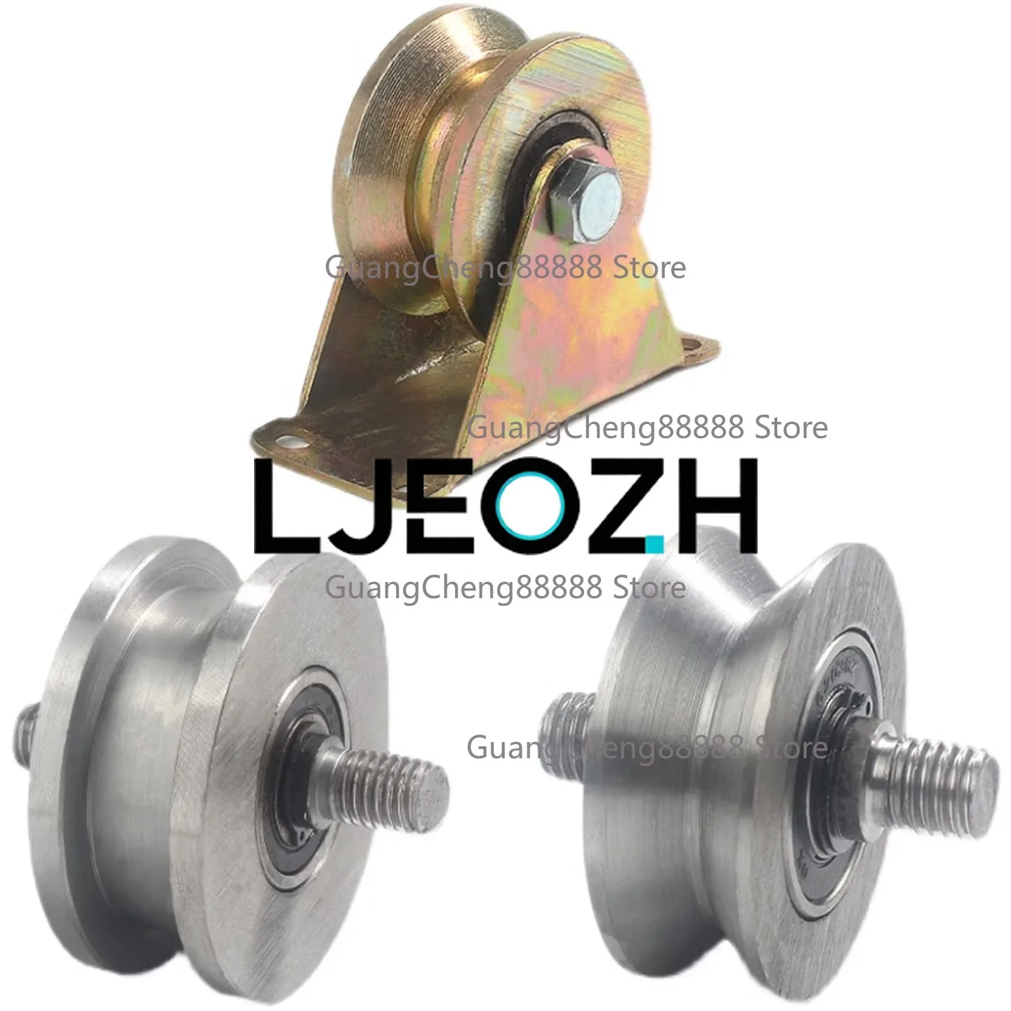 Heavy Duty Rail Pulley V U H Type Gate Guide Wheel Angle Iron Color Steel Sliding Door Pulley