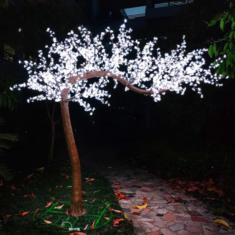 H: 2.2m DMX512 wholesale popular outdoor wedding decoration led cherry blossom tree light