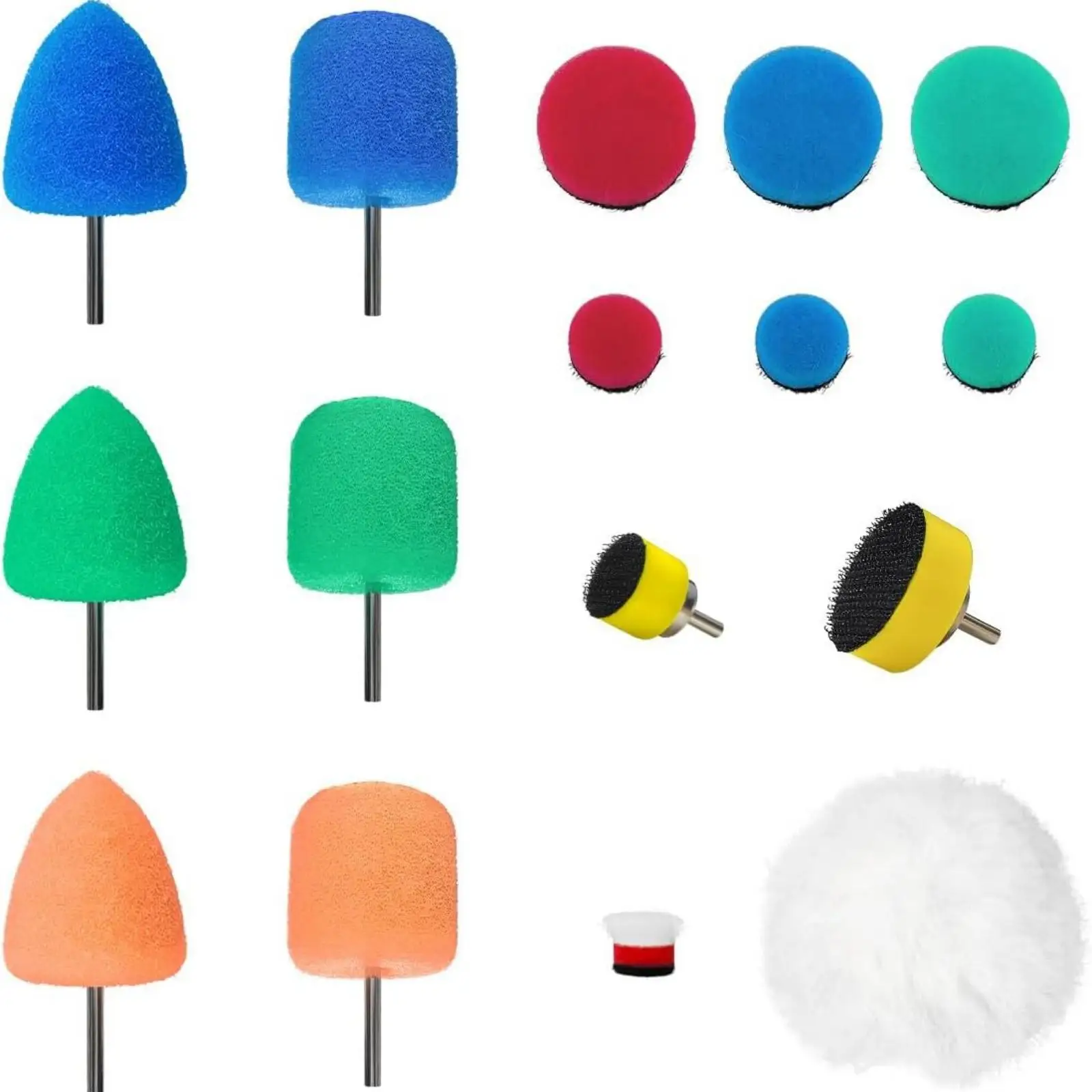 Auto Detailing Polishing Sponge Discs for Rotary Tools with Hook Loop Backing for Car Body Panel Finishing and Glass Polishing