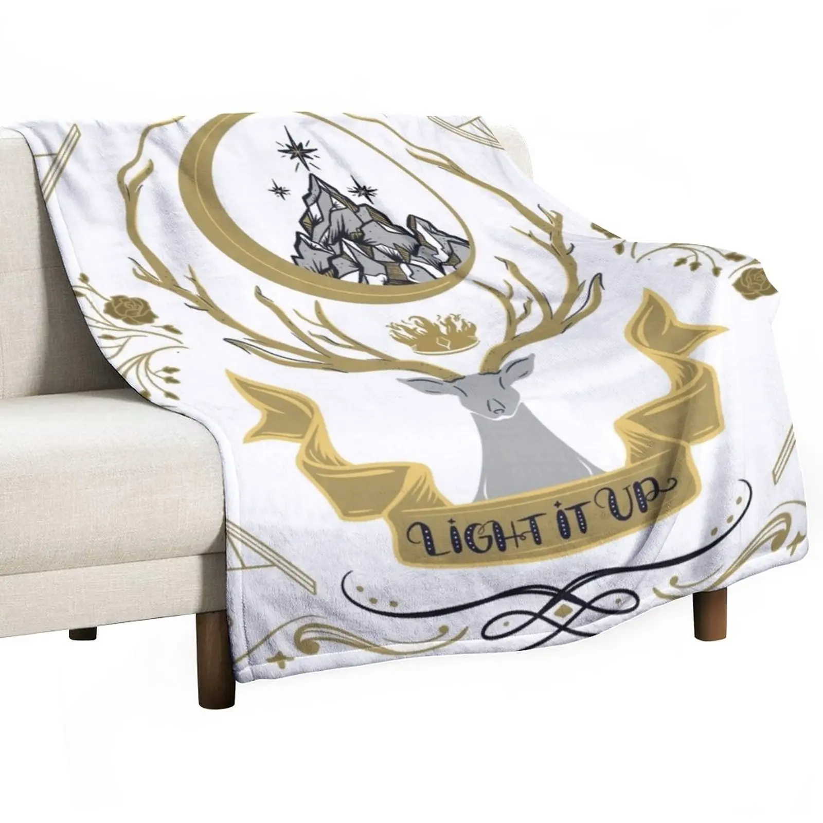 

Light it up | sarahverse | Sarah J Maas Throw Blanket Designer Blankets Hair Blanket