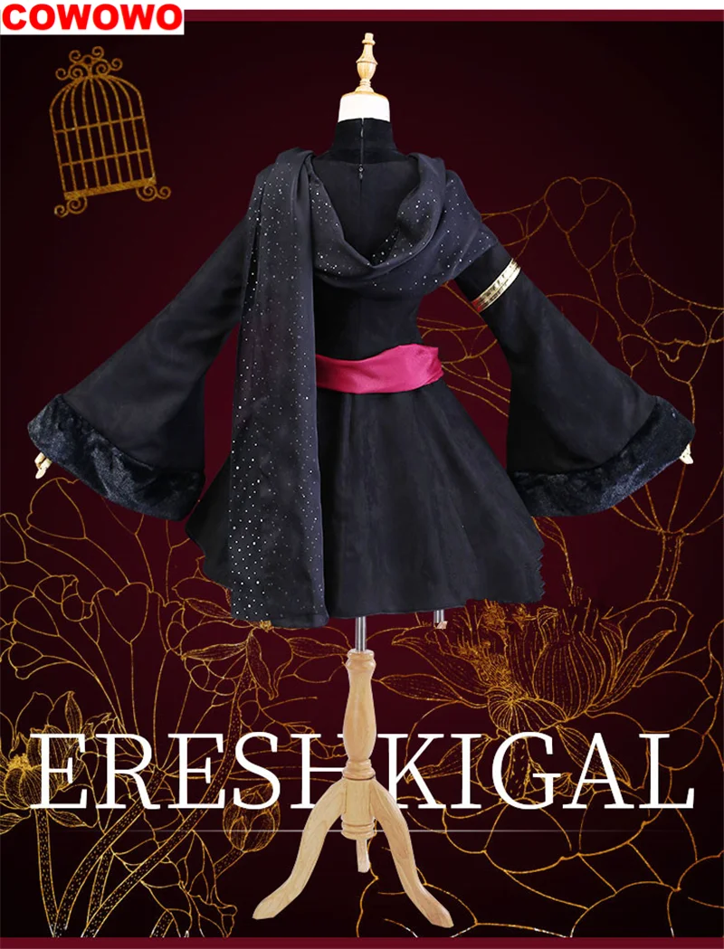 COWOWO Fate/grandorder Ereshkigal Dress Cosplay Costume Cos Game Anime Party Uniform Hallowen Play Role Clothes Clothing