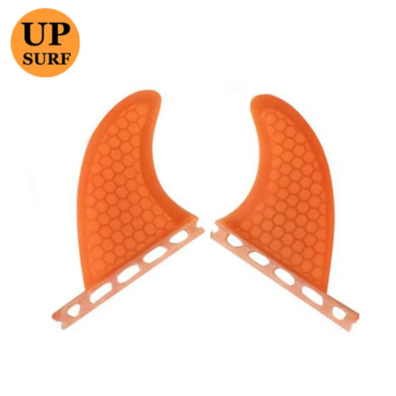 UPSURF Single Tabs GL 2pcs/set rear fin for quad fin set in central fin box Honeycomb Surfing Surfboard Fins Fibreglass