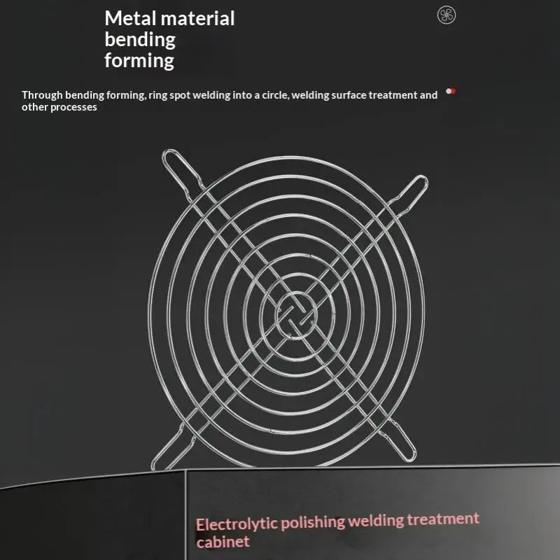 5 Stück Multi-Größen Kühlerventilator-Gitter Metall-Eisengitter 60-150mm für PC-Gehäuse Server-Lüfter Staubschutz – Detail 13