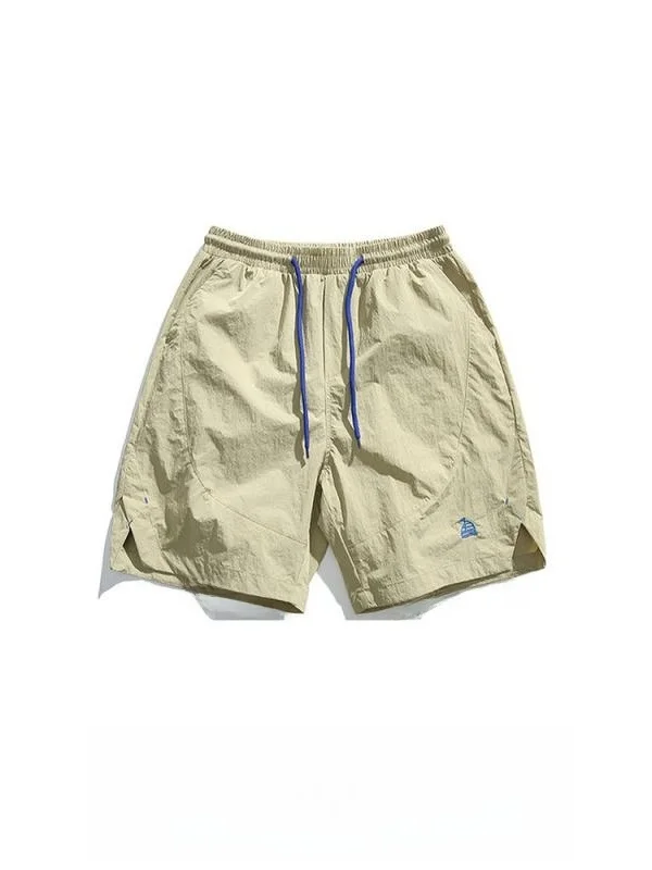 

Американская ретро уличная спецодежда Qui Dry Sports orts Мужские модные свободные повседневные прямые брюки пять четвертей