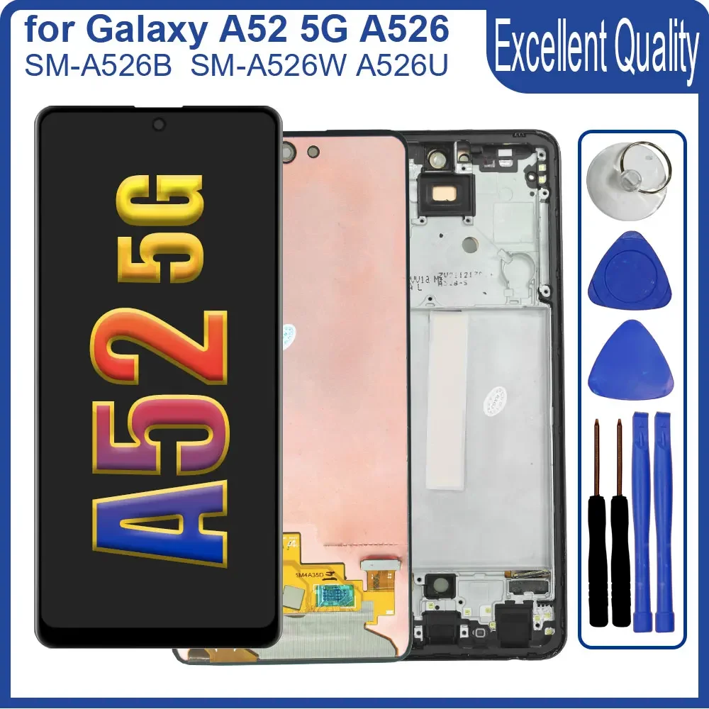 

Tested LCD for Samsung Galaxy A52 5G LCD Display Touch Screen Digiziter Replace for Samsung Galaxy A52 5G LCD A526W A526B A526U