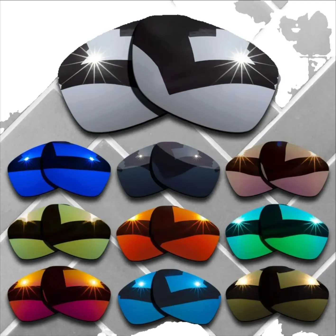 

Сменные линзы для поляризованных солнцезащитных очков для оправы Maui Jim Stingray MJ103 — несколько вариантов