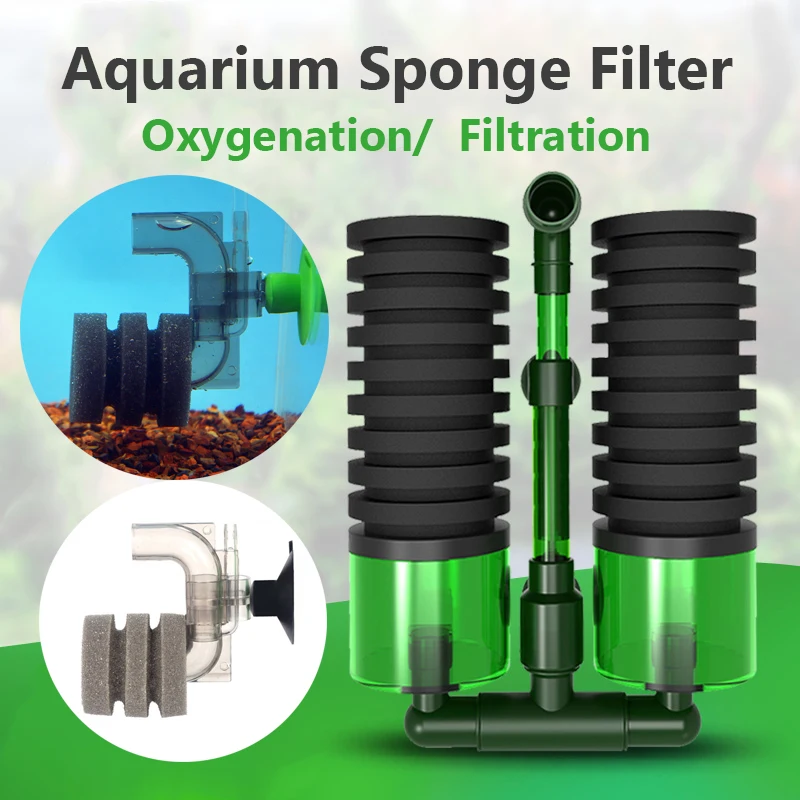 Aquarium Filter Oxygenation Aeration Biochemical Sponge Fish Tank Air Pump Skimmer Pets Supplies Shrimp Pond Clean Fish Feces