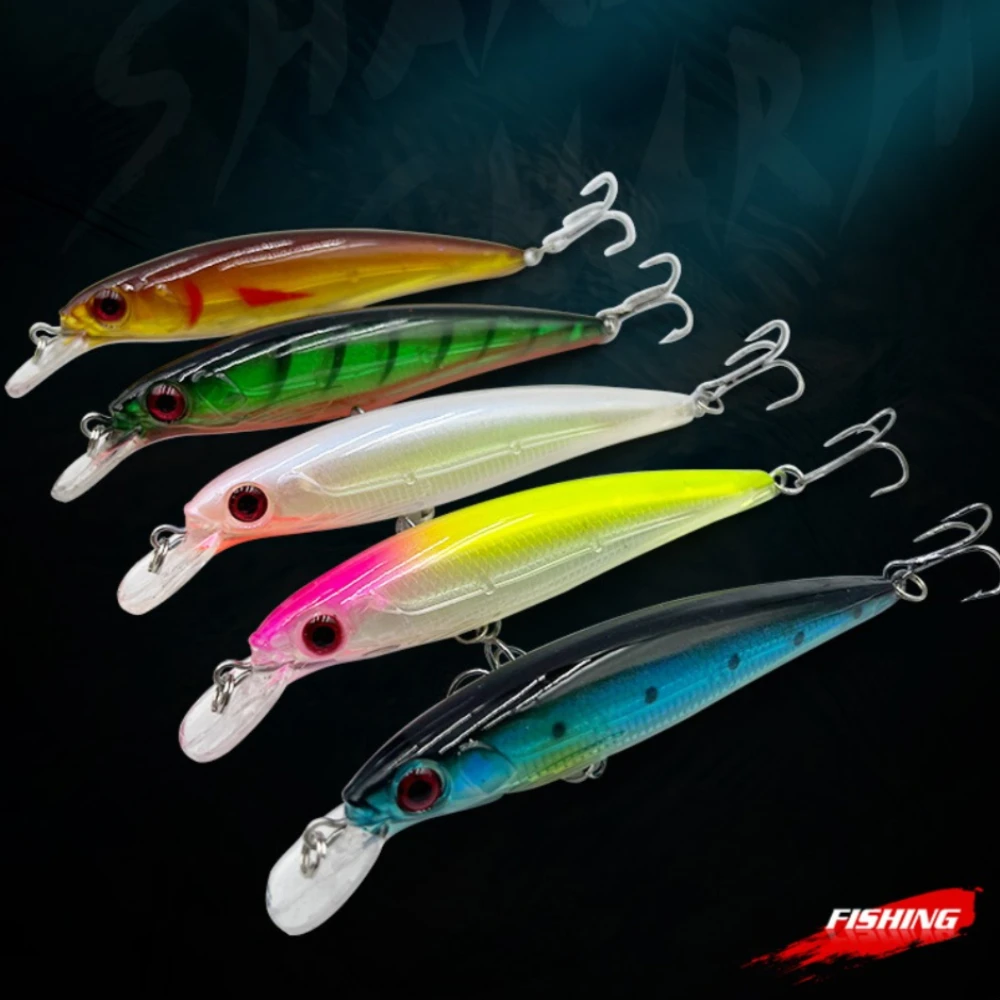 11cm Minolta Bait Plastic Fly Fishing False Bait Double Hook Long Throw To Increase Tensile Strength fishing lure swimbait