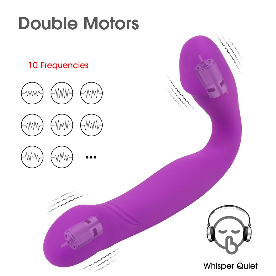 Lesbian for Woman Couples Remote Control Double Ended Dildo Vibrator 10 Modes Vagina G Spot Stimulator Anus Massager  Homosexual