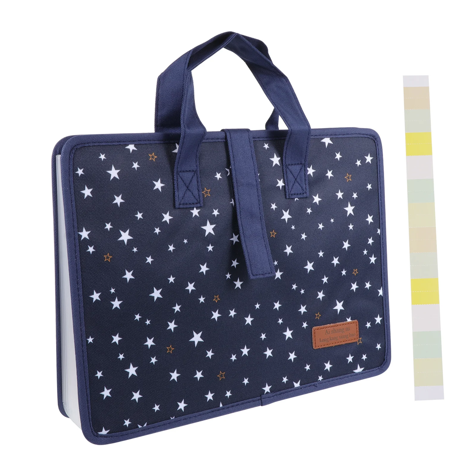 Cartella portatile 13 tasche Organizzatore di file espandibile Borsa per documenti Formato A4 Tessuto Oxford impermeabile Viaggio in ufficio