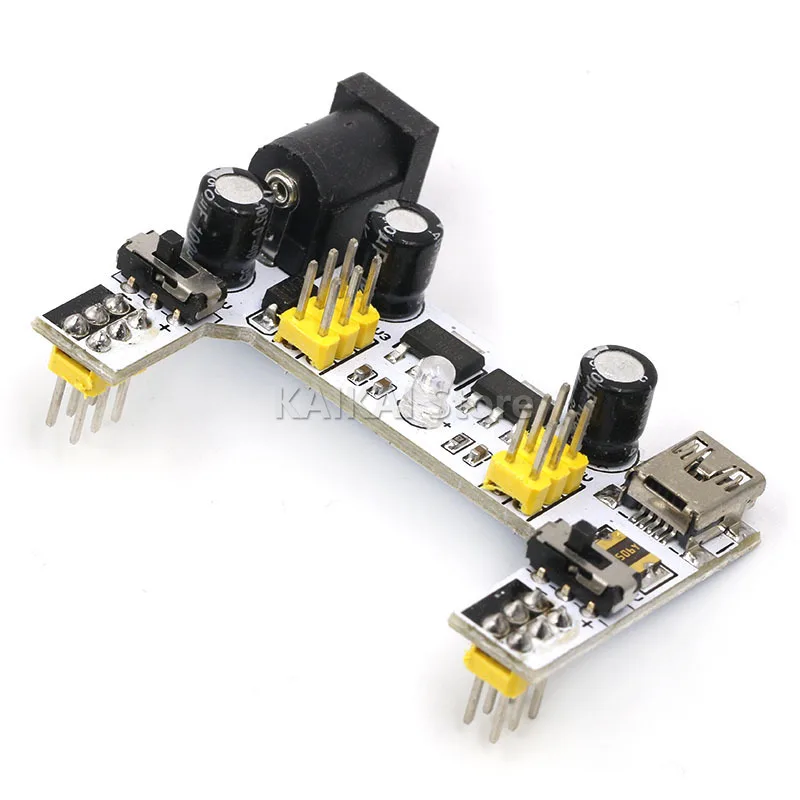 MB102 Mini interfaz USB módulo de fuente de alimentación de placa de pruebas módulo de MB-102 para Arduino blanco DC 7-12V placa de 2 canales