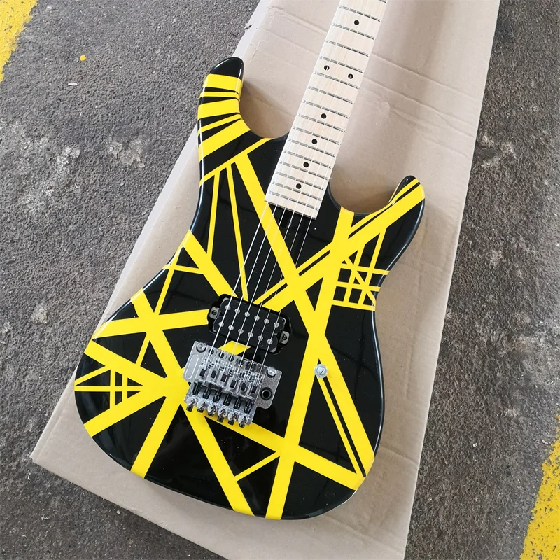 Electric Guitar Strip Painting Paint Can Be Customized in Any Color, Classic Make, 6-string, Free Shipping, In Stock