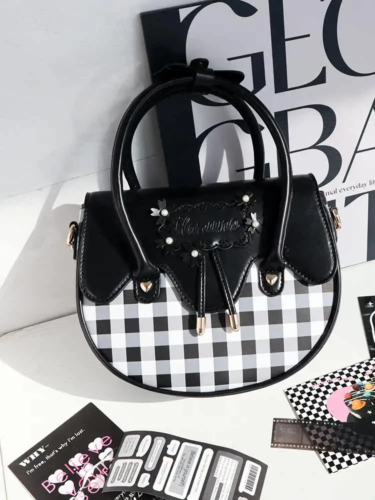 

Japanese Sweet Cute Original Lta Bag Female Transparent Versatile Daily Small Food Lolita Flower Portable Messenger Bag Women