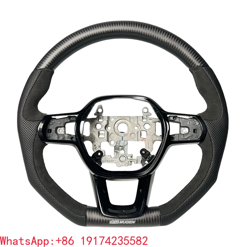 

mugen Sports Car Steering Wheel for HONDA Civic 11th FL5 RP8 CRV Modified and Upgraded Carbon Fiber Steering Wheel Matte