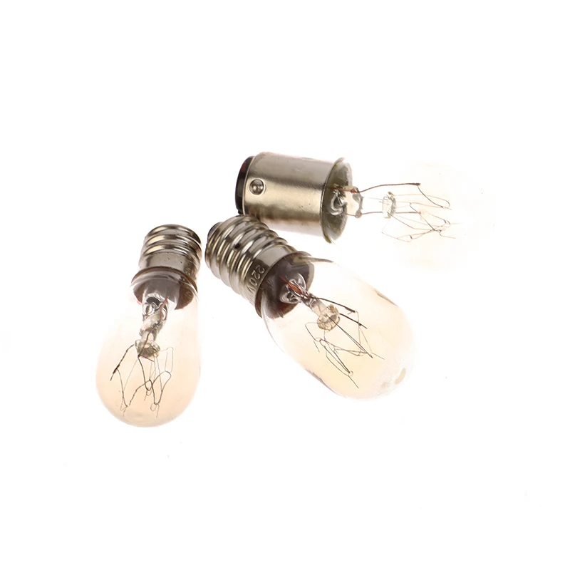 1pc 220V Sewing Machine LED Bulb E12/BA15D/E14 15W Threaded /Plug-in Incandescent Lamp Corn Fridge Lighting Craft Warning