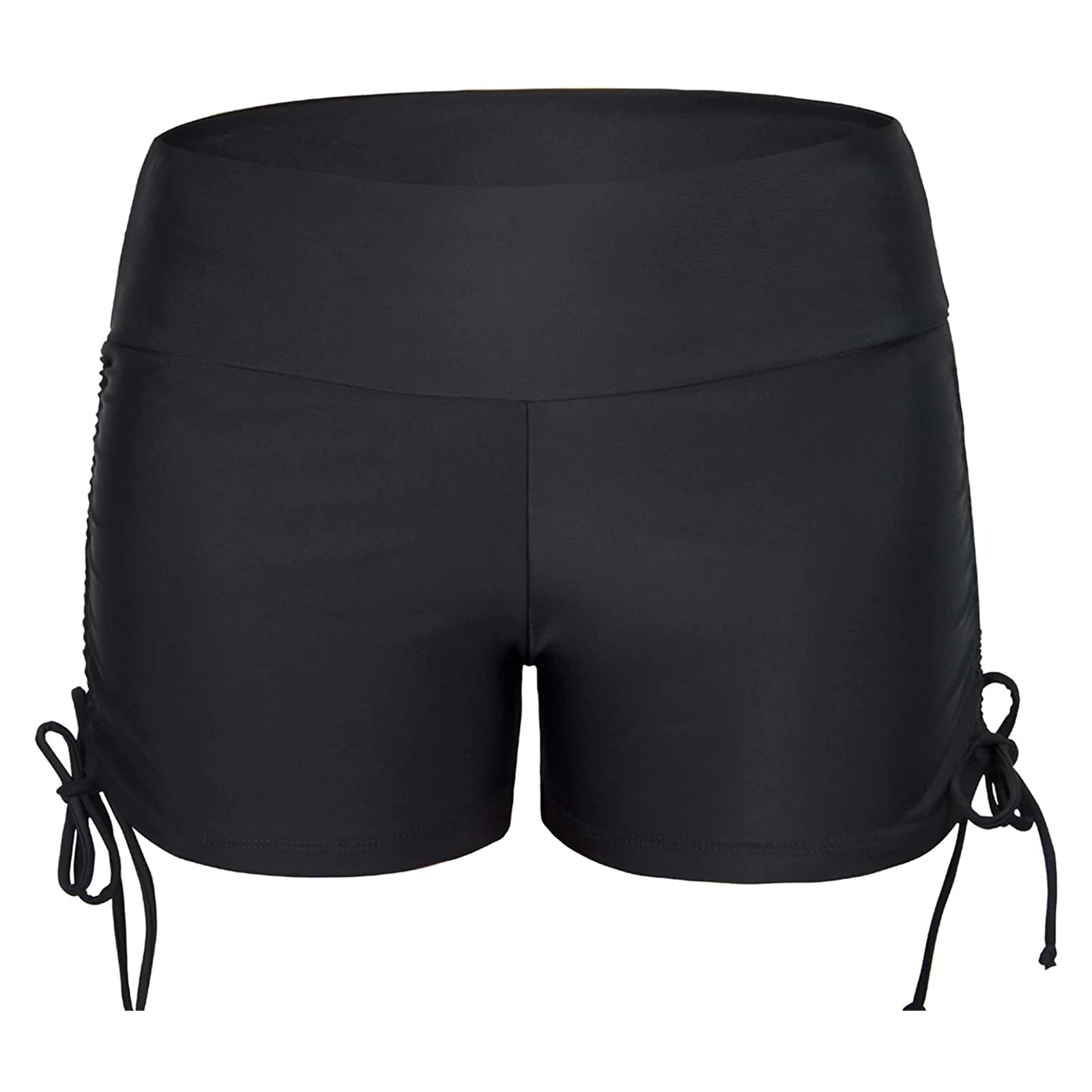 2022 Nieuwe Dames Zomer Zwemshorts Hoge Taille Zijkanten Trekkoord Stretch Sport Boyshorts Badpak Tankini Bodems