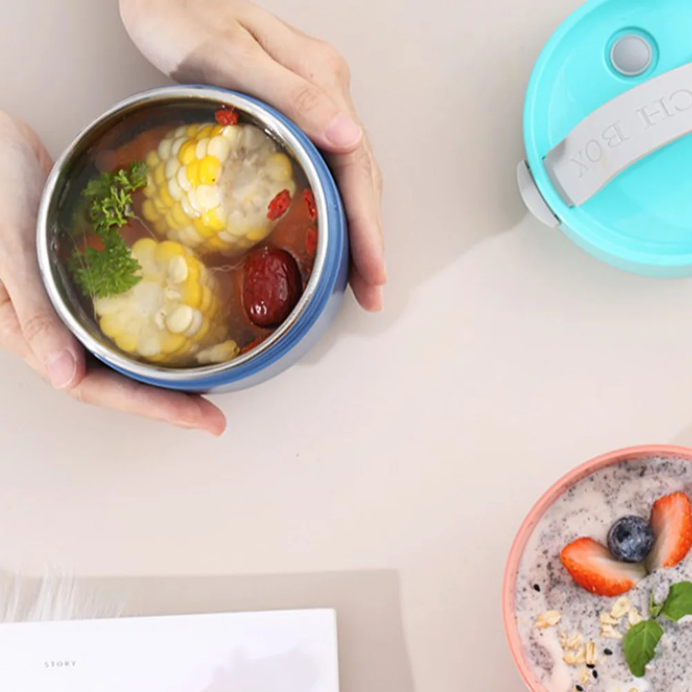 

1 Set Portable Soup Cup Thermal Insulation Food Jar For Breakfast Cereal Milk Leak Proof Sealed Container Lightweight Travel