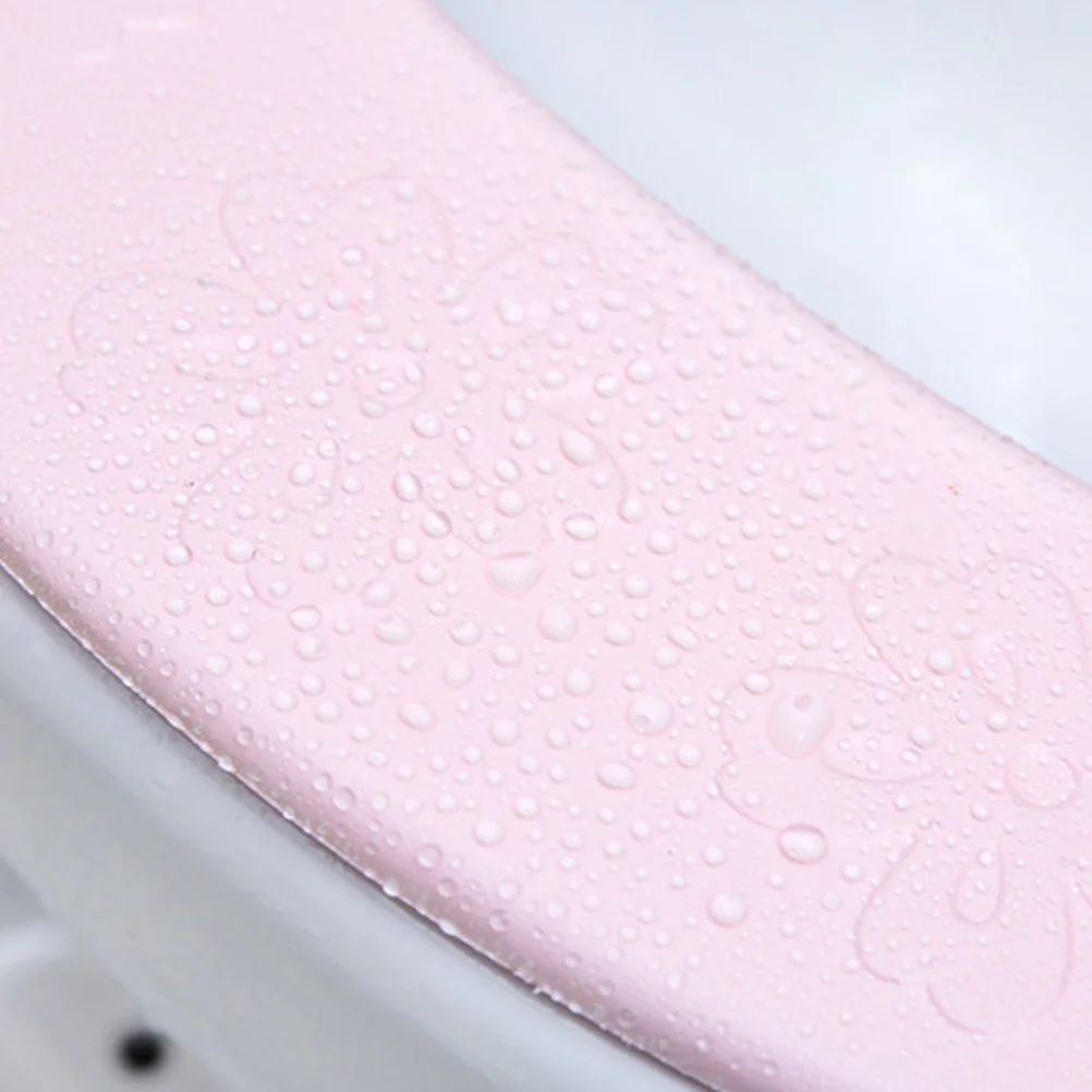 

3Pcs Waterproof Toilet Seat Pad Eva Material Strong Stretchy Universal Seasonal Use Pink Toilet Seat