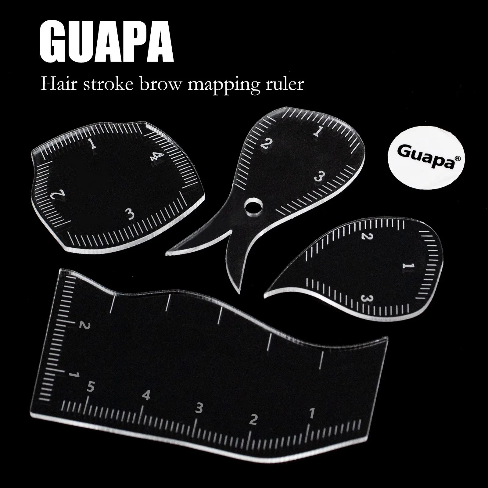 Nano Brow Mapping Ruler for Eyebrow Shaping