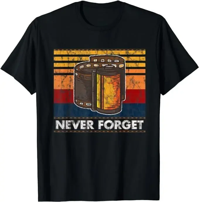 

Never Forget the Photo Film Roll retro analog photographers T-Shirt S-5XL