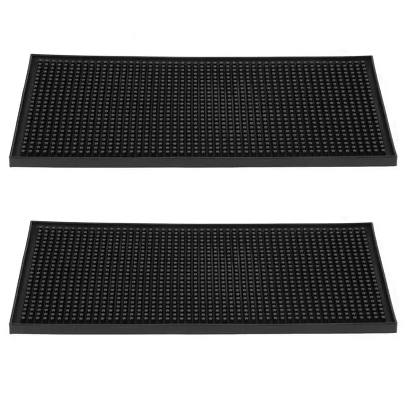 ABSE-2X Rubber Service Bar Mat Heavy Duty Home Bar And Rubber Drip Mats Cocktail Bartender Tea Cup Mug Set