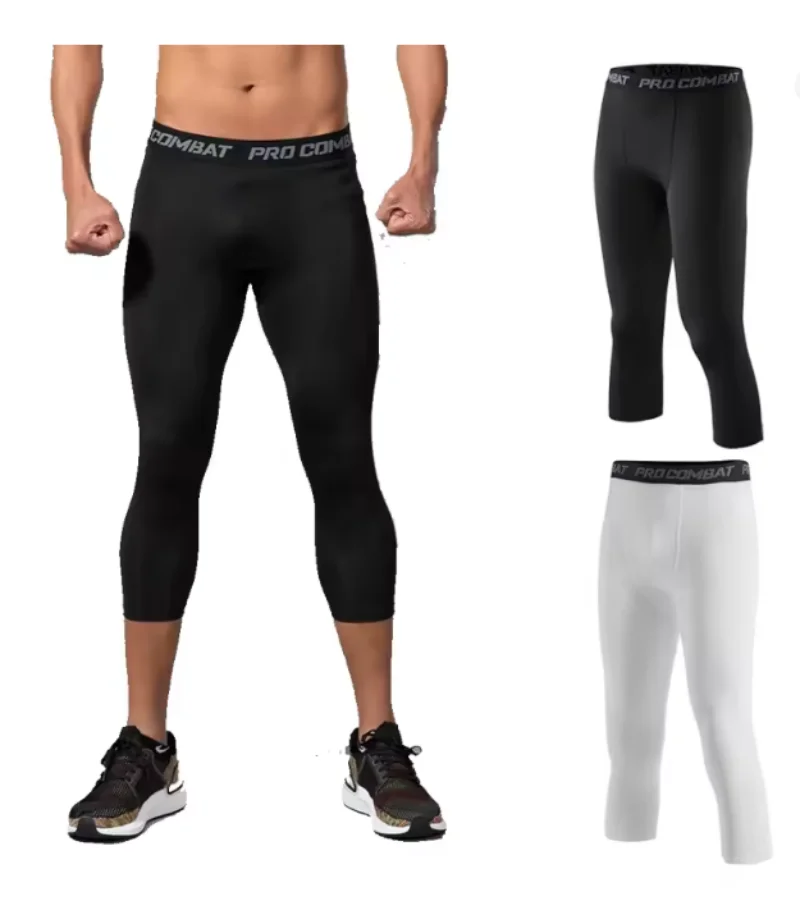 

Mens Workout Shorts Sports Wear Running Tights Gym Leggings Tights for Men Yoga Pants Compression Exercise Pants for Men Spandex