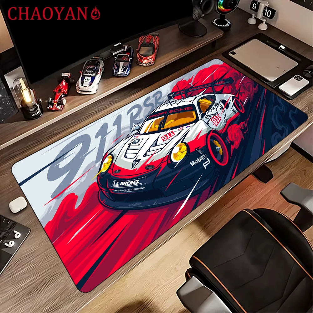 Cool supercar theme Mouse Pad Desk Mat with Stitched Edges non-Slip rubber base gamer pc office accessories Gaming mat maus pad