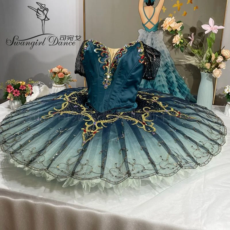 New Arrival Indigo Clolr Professional Ballet Tutu For Girls Esmeralda GDC Competition Ballet Stage Costumes BT4318