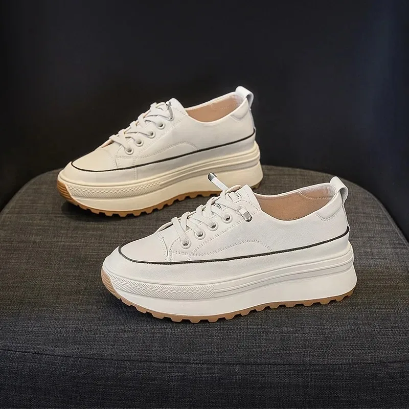 

New Spring Autumn Thick Soled Shoes Women Walking Sneakers Casual Lace Up Travel Footwear Outdoors Non Slip Shoes Zapatos Mujer