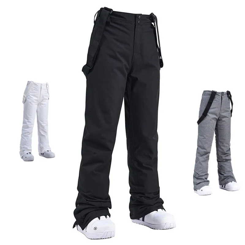 

2025 Winter Thermal Ski Pants Men Women Windproof Waterproof Insulated Snowboard Trousers with Adjustable Suspenders Arctic Warm