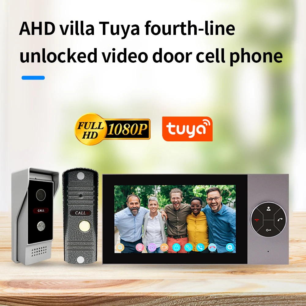 Tuya Wifi Doorbell Door Phone Camera Video  Bell Color Screen Home Intercom For Home Night Version Two-Way Video Door Ring