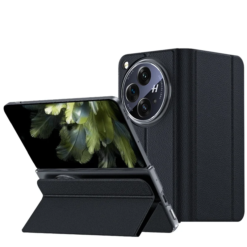 

【Available】For OPPO Find N3 Folding Case ELVEV Shockproof Flip Leather Folding Camera Protection Phone Cover