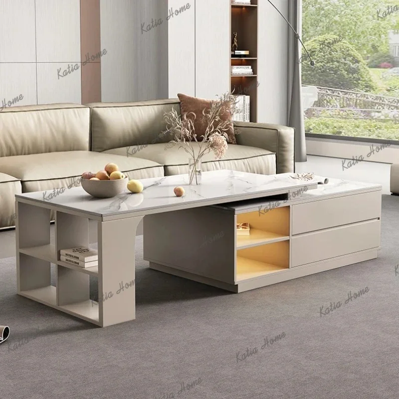 Factory Direct Items Storage Coffee Table Modern Minimalist Rectangle Living Room Tea Table Nordic Unique Couchtisch Wohnzimmer