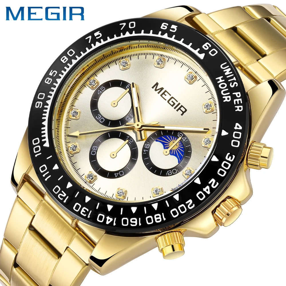 

Мужские часы MEGIR: Новинка, модные, люксовые, из нержавеющей стали, кварцевые, водонепроницаемые, для бизнеса