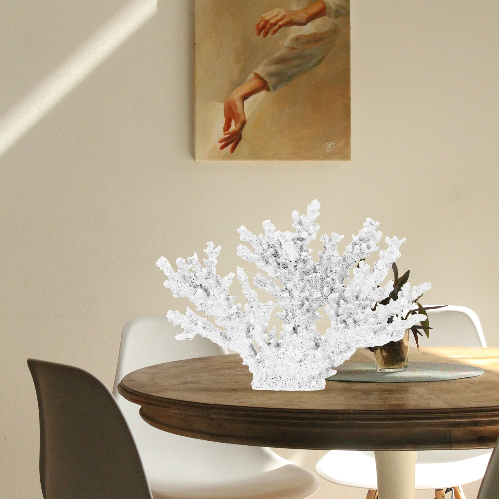 

Decorative White Coral Resin Ornaments Decorations Corals Accessories Coastal Shelf