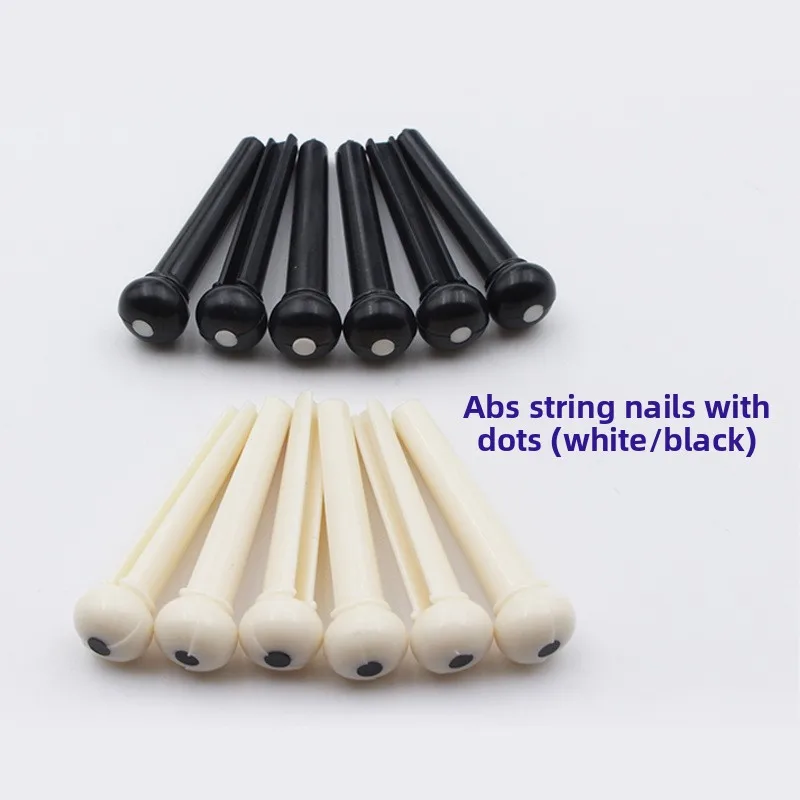 Acoustic Guitar Bridge Pins Black White String Pegs Folk Guitar String Cone Replacement Musical Instrument Accessory Supply