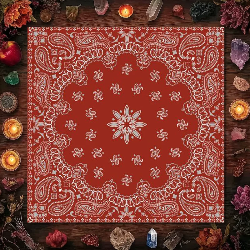 Boho Mandala Tablecloth Runner Square Decorative Napkin Mat for Boho Chic Home Decor Wedding Party Supplies