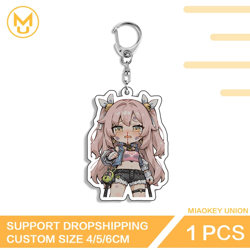 Injured Nicole Demara Keyrings Q Edition Zenless Zone Zero Keychains That Are Famous In Ae Car Backpacks Frame Edge Accessories